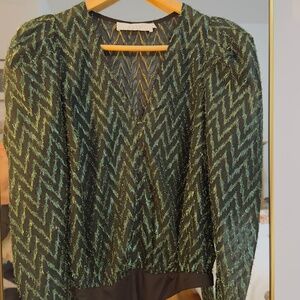 ASTR The Label Belinda Jewel Tone V-Neck Bodysuit